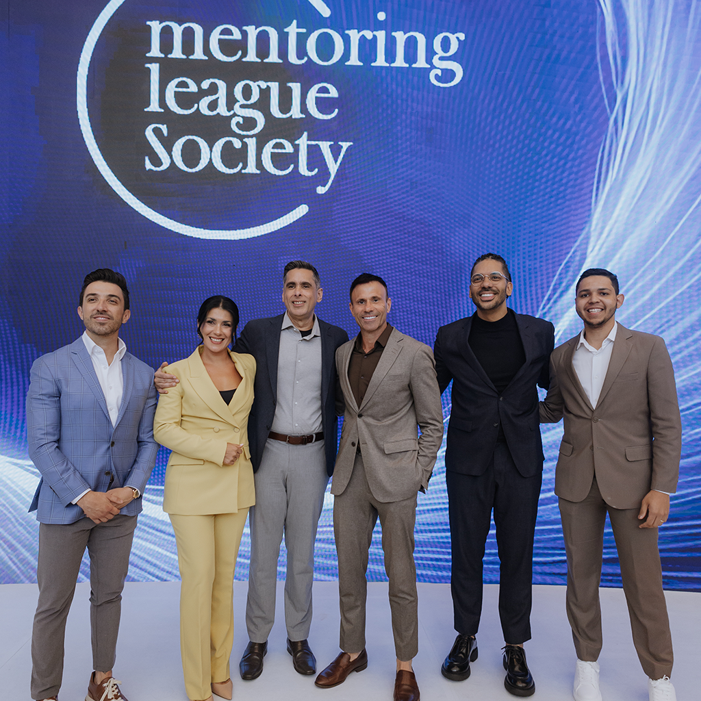 Flávio Augusto, Joel Jota, Caio Carneiro, Arthur Queiroz, Samanta Sanchez e Eduardo Carmo — Mentoring League Society (MLS)